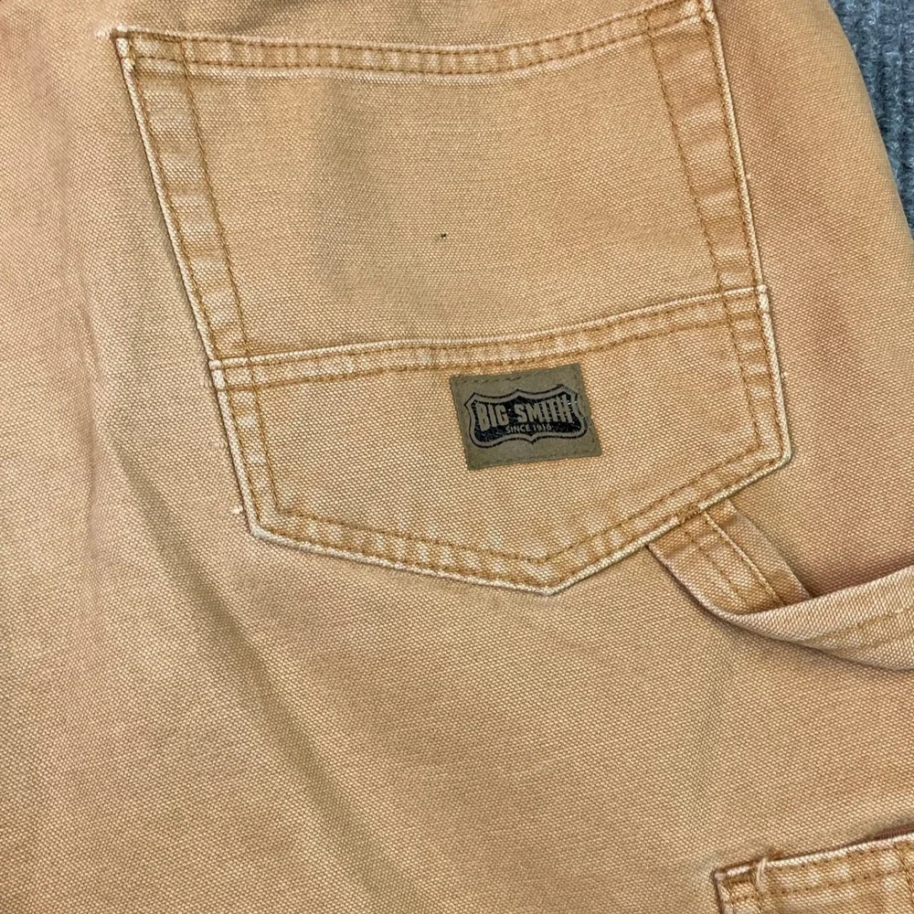 Big Smith Carpenter Shorts Mens 40 Brown Canvas Duck Utility Workwear Cotton